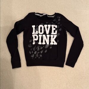 PINK Victoria Secret’s Black Love Pink Sweatshirt 2000s